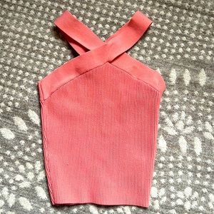 Aritzia Sculpt Knit Criss Cross Tank Criss-cross halter tank